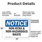 Signmission Non-RCRA And Non-Hazardous Waste OSHA Notice Sign, Plastic, 14in W x 10in L, 2PK OS-2PACK-NS-P-1014-L-15110 - alternate 7